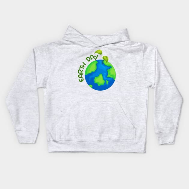 Earth day Concept Kids Hoodie by Mako Design 